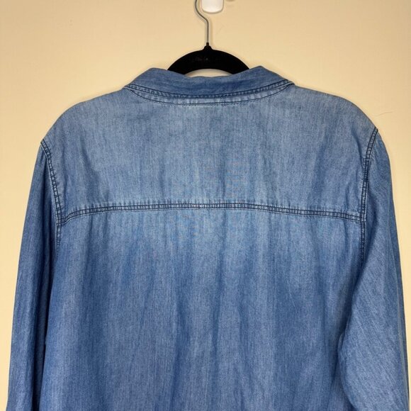 Torrid Blue Denim Button Down Shirt - Picture 10 of 13